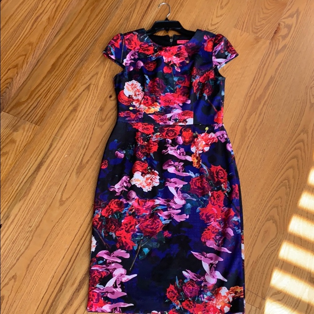 Betsy Johnson cap sleeve sheath dress